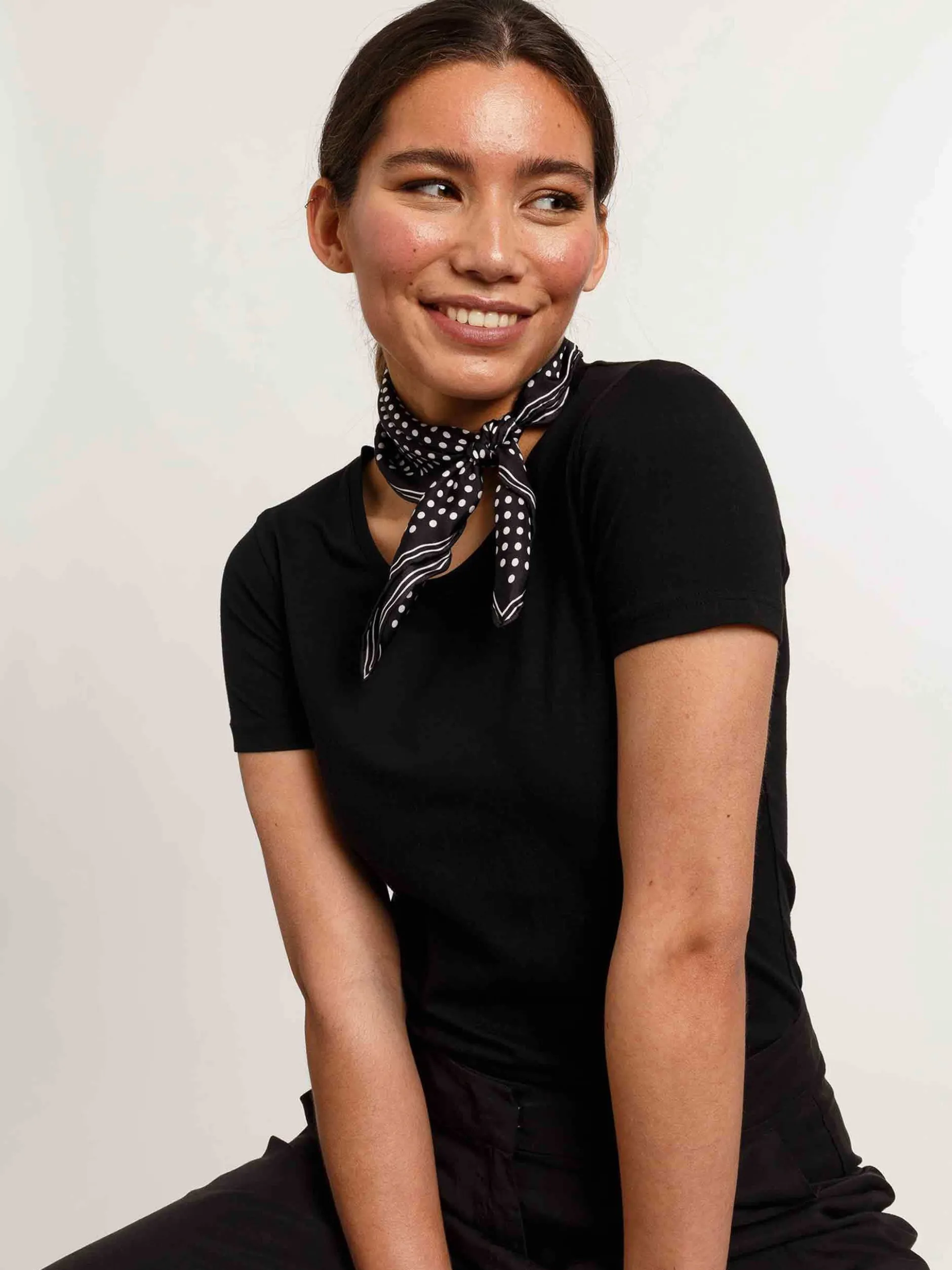Fraas Damen Nickituch in schwarz