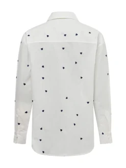 Franco Callegari Collection Damen Hemdbluse in weiß marine