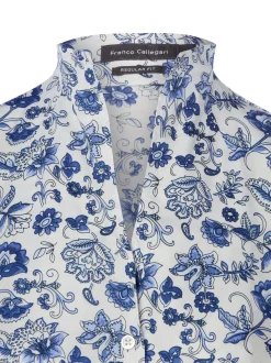 Franco Callegari Damen Bluse in weiß indigo