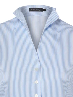 Franco Callegari Damen Bluse in hellblau weiß