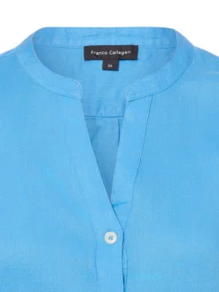 Franco Callegari Damen Leinenbluse in blau