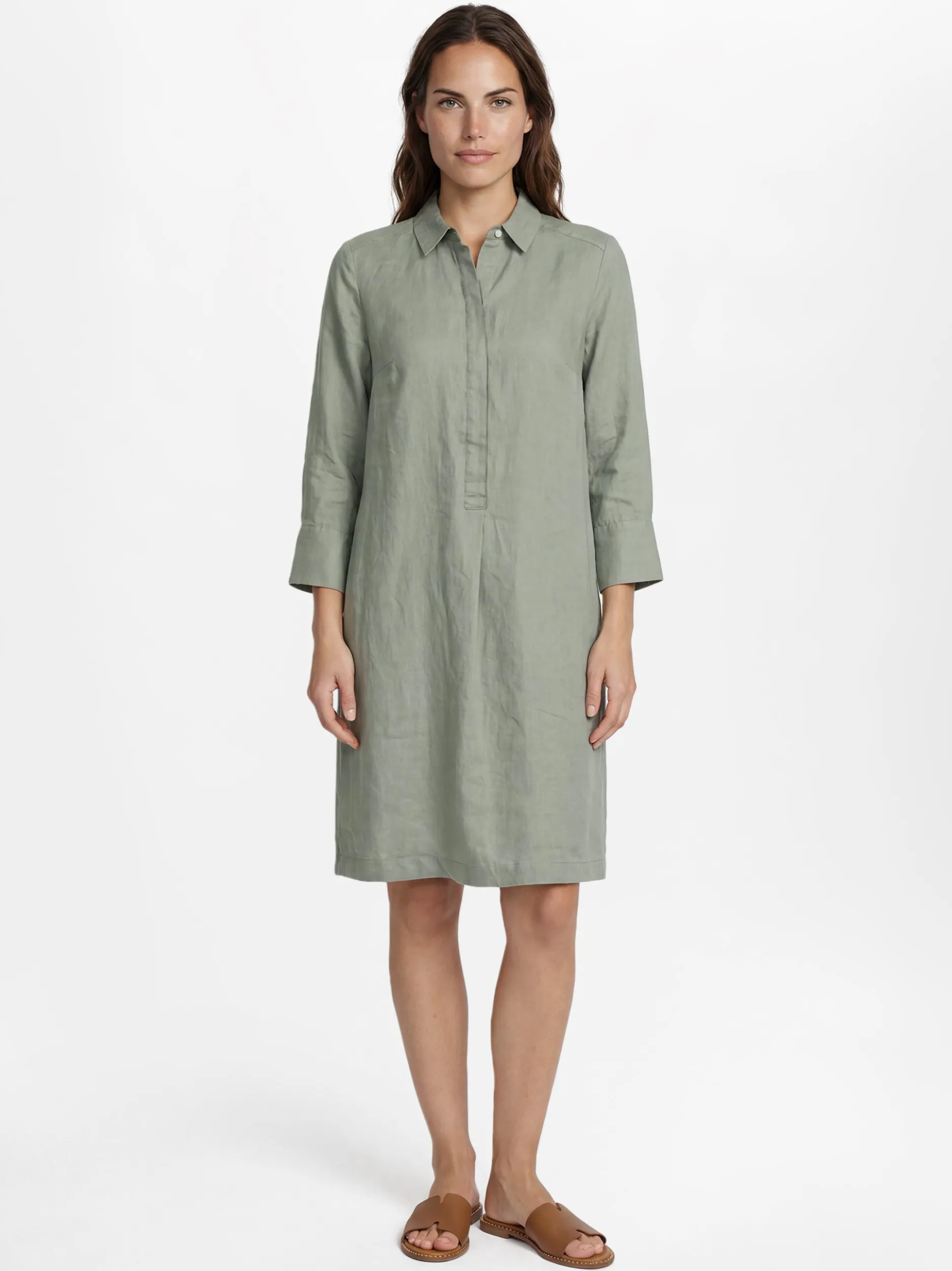 Franco Callegari Damen Leinenkleid in schilf
