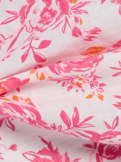 Franco Callegari Damen Leinenbluse in weiß pink