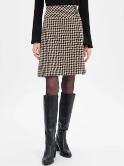 Franco Callegari Damen Minirock in schwarz beige