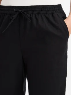 Franco Callegari Damen Stoffhose mit Leinenanteil in schwarz