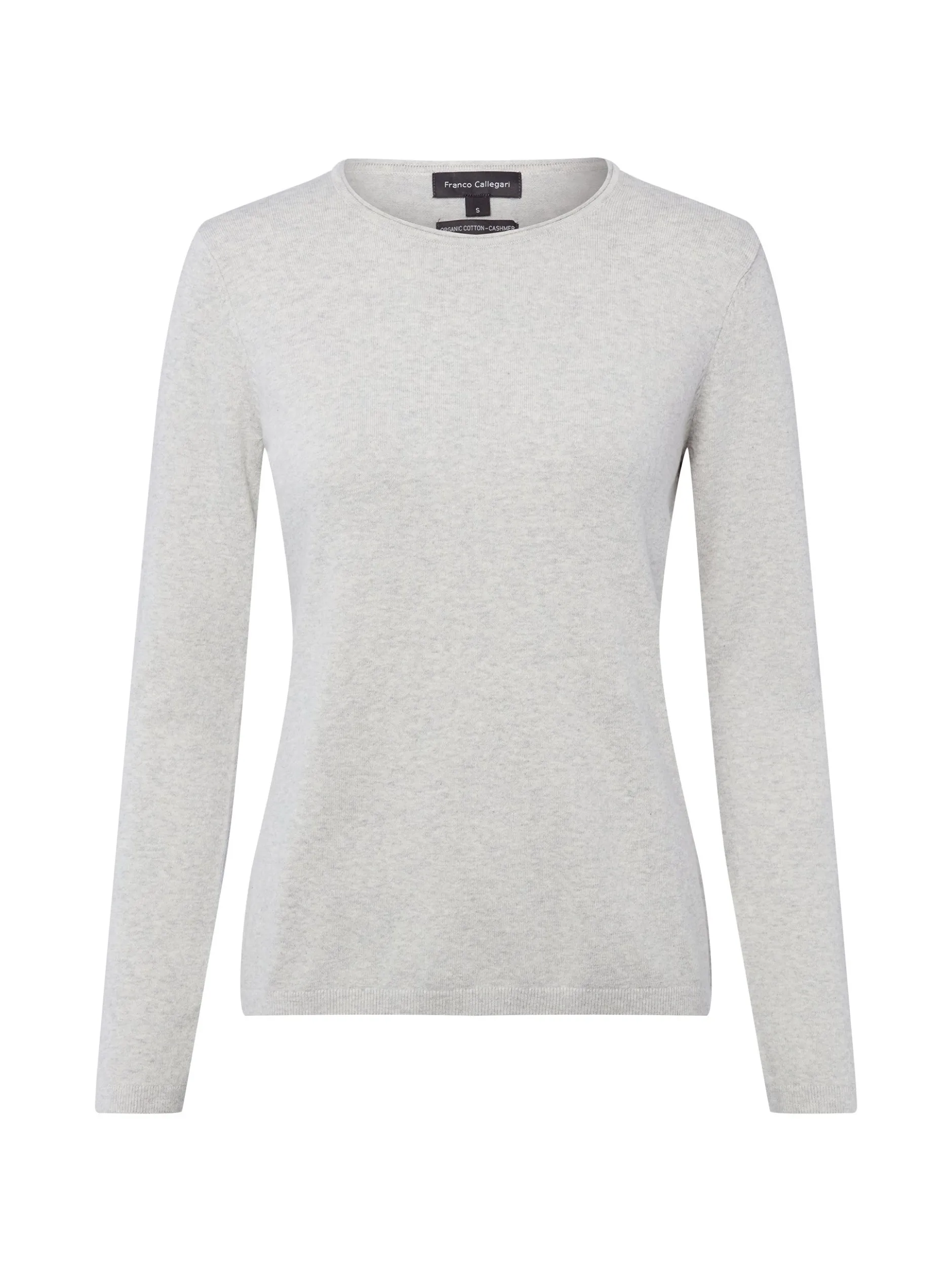Franco Callegari Damen Strickpullover mit Cashmere-Anteil in hellgrau