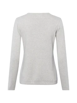 Franco Callegari Damen Strickpullover mit Cashmere-Anteil in hellgrau