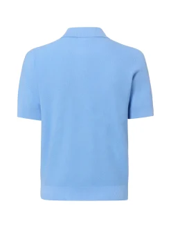 Franco Callegari Damen Strick-Poloshirt in hellblau