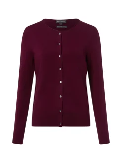 Franco Callegari Damen Strickjacke mit Cashmere-Anteil in himbeer