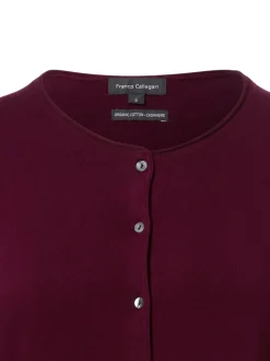 Franco Callegari Damen Strickjacke mit Cashmere-Anteil in himbeer