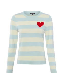 Franco Callegari Damen Strickpullover in hellblau vanille