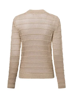 Franco Callegari Damen Strickpullover aus Leinen in beige