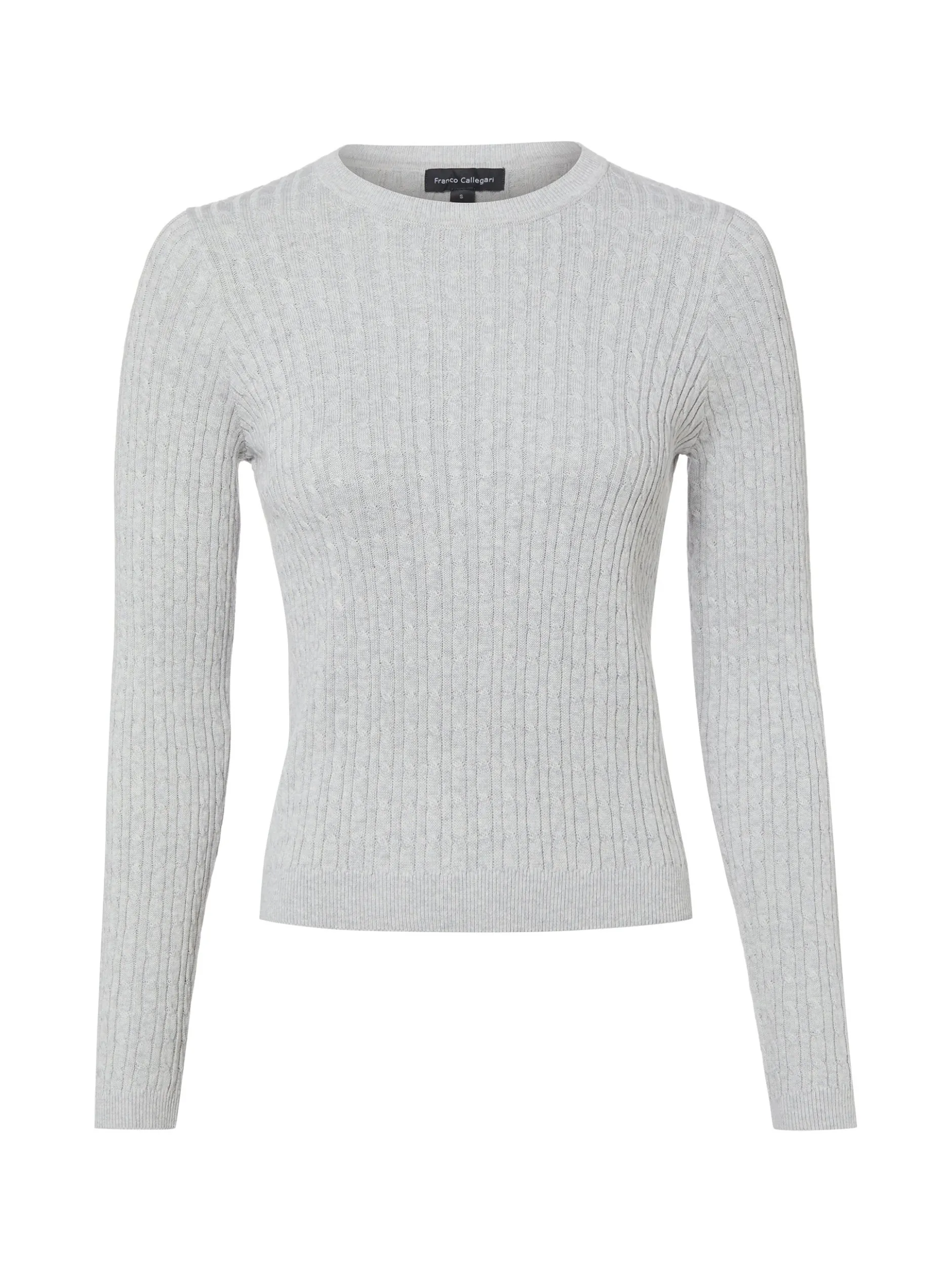 Franco Callegari Damen Strickpullover in hellgrau