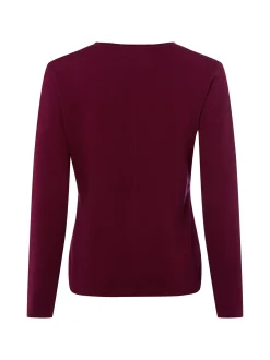 Franco Callegari Damen Strickpullover mit Cashmere-Anteil in aubergine