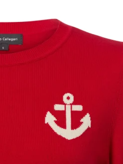 Franco Callegari Damen Strickpullover in rot