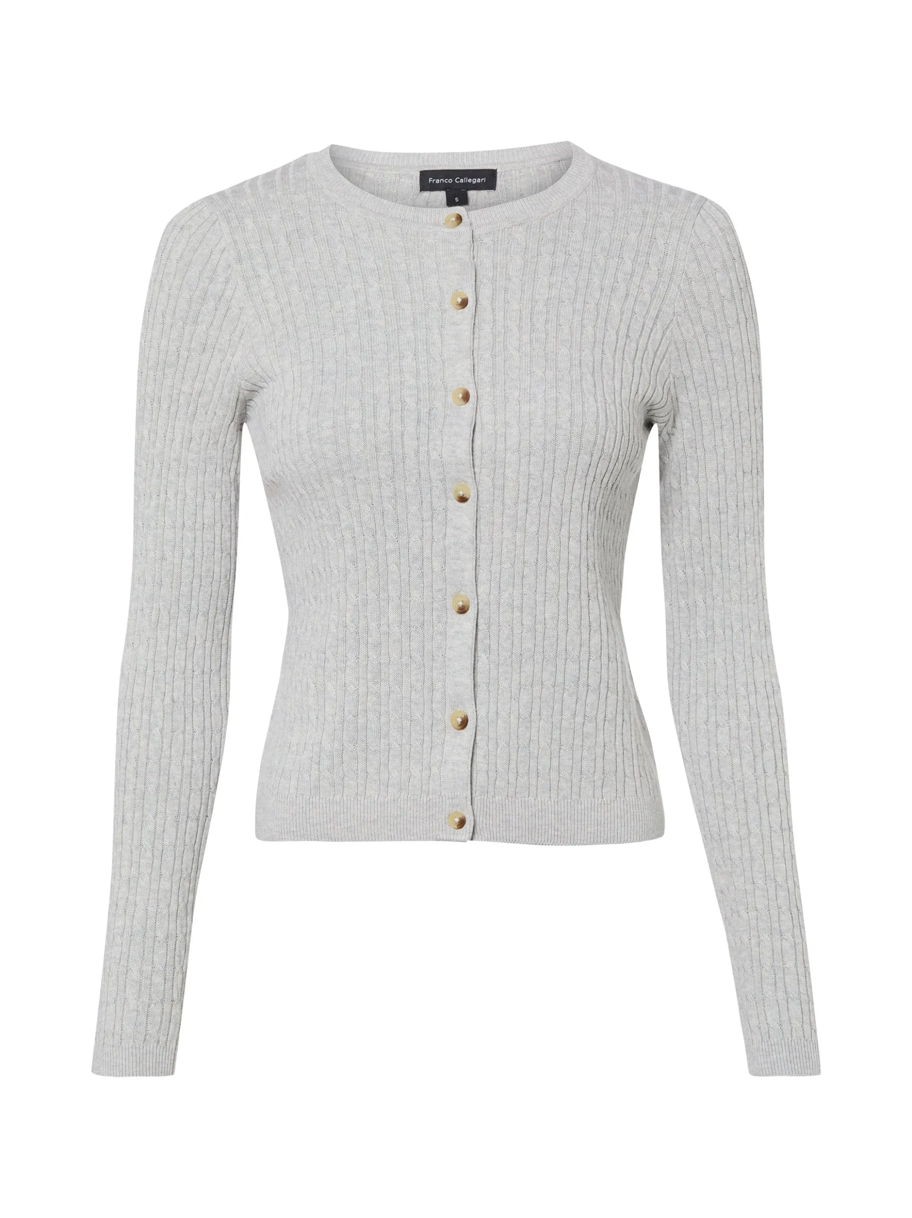 Franco Callegari Damen Strickjacke in hellgrau