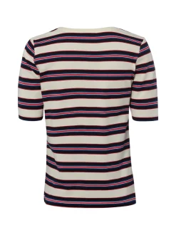 Franco Callegari Damen T-Shirt in marine ecru