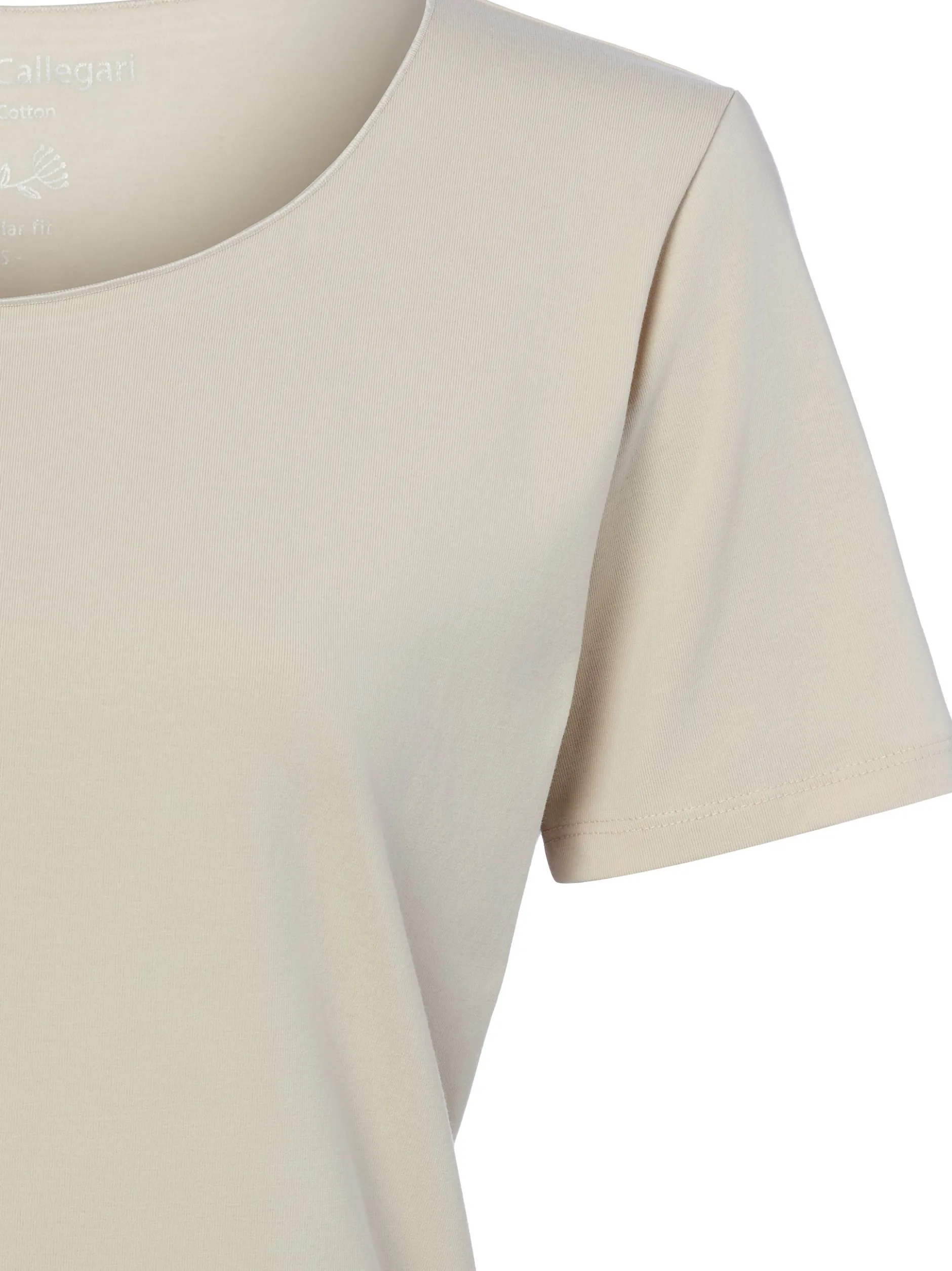 Franco Callegari Damen T-Shirt in sand - Ärmel: kurzarm