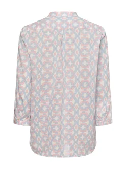 Franco Callegari Damen Tunikabluse in hellblau rosa