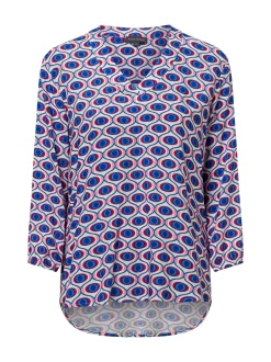 Franco Callegari Damen Tunikabluse - Lola in blau rot