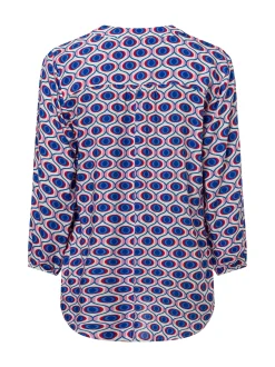 Franco Callegari Damen Tunikabluse - Lola in blau rot