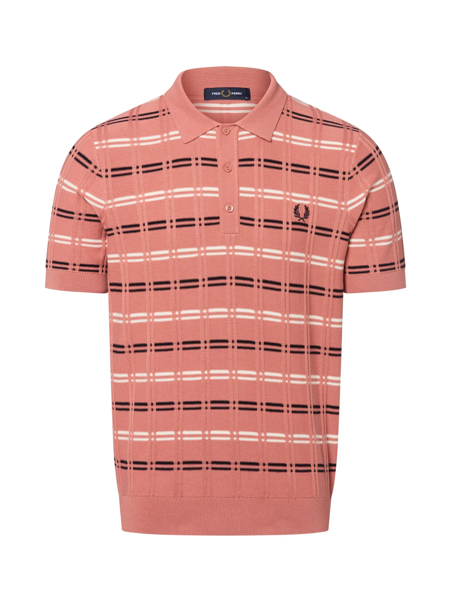 Fred Perry Herren Poloshirt in altrosa mehrfarbig