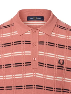 Fred Perry Herren Poloshirt in altrosa mehrfarbig