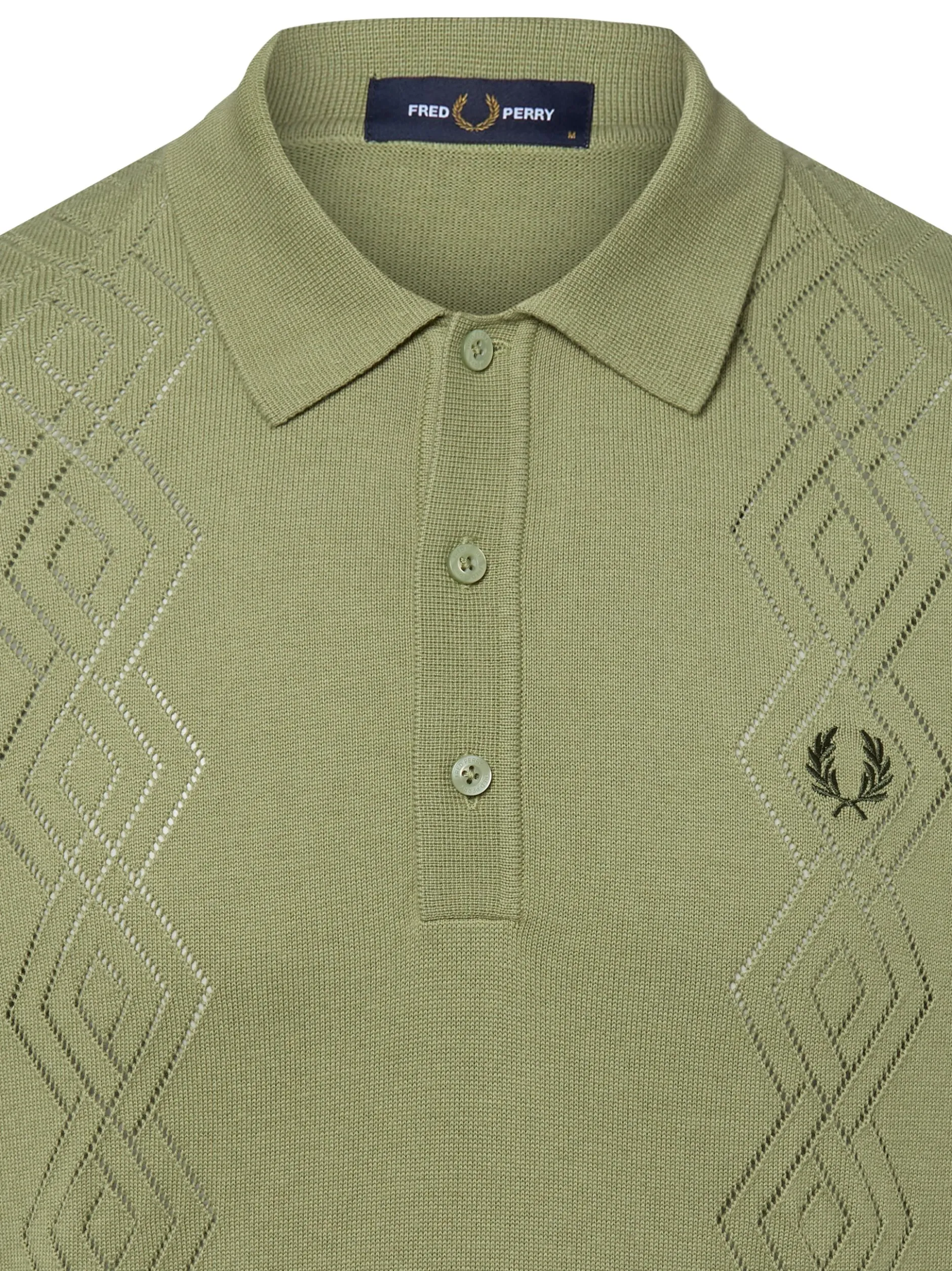 Fred Perry Herren Poloshirt in oliv - Ärmel: kurzarm