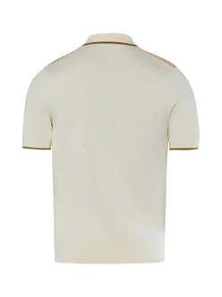 Fred Perry Herren Strick-Poloshirt in beige camel