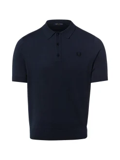 Fred Perry Herren Strick-Poloshirt in marine