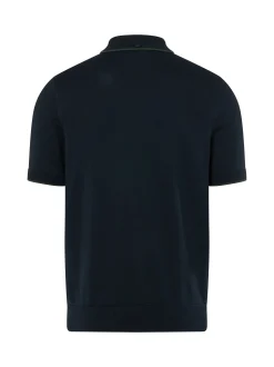Fred Perry Herren Strickshirt in marine - Ärmel: kurzarm