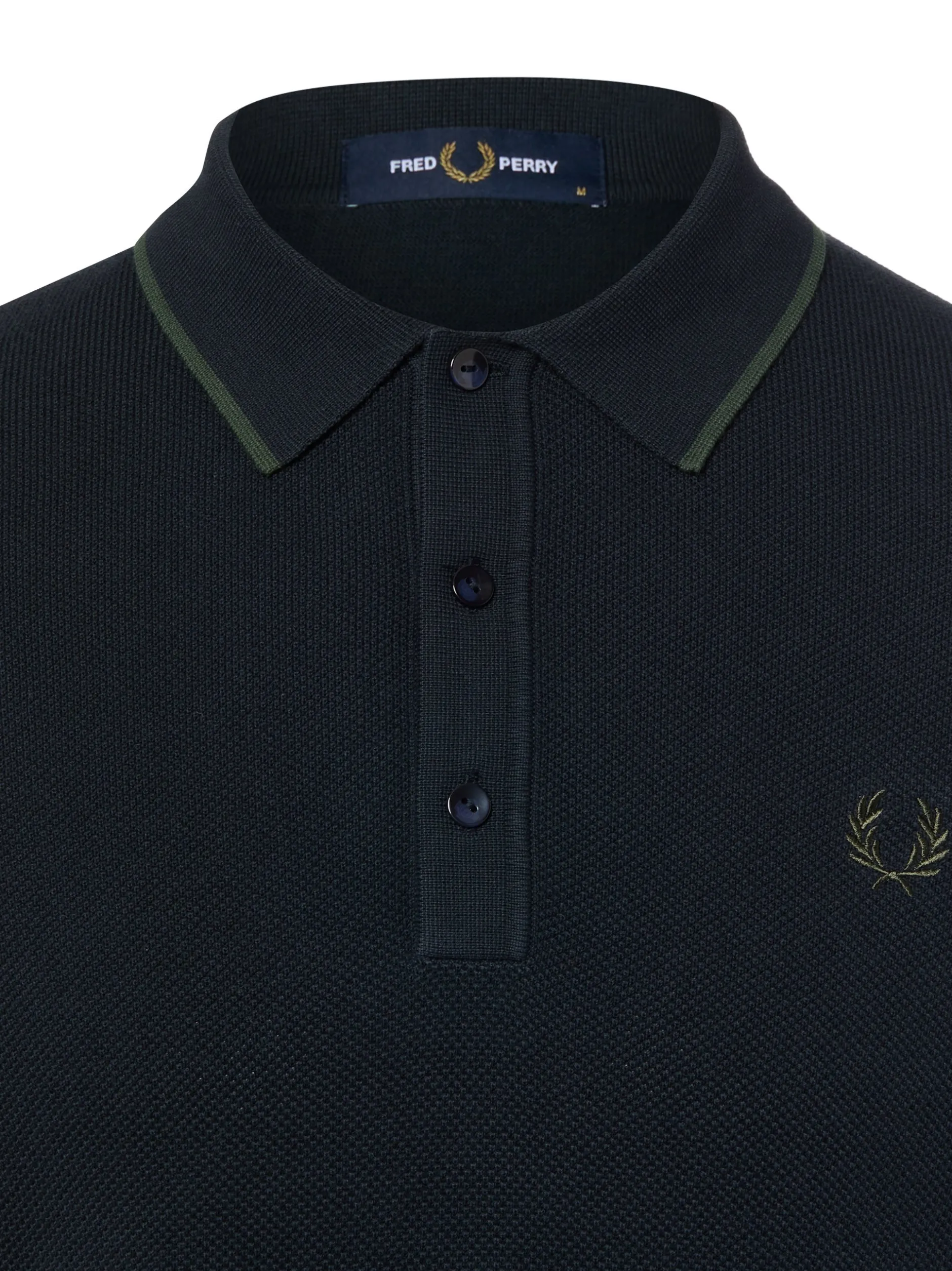 Fred Perry Herren Strickshirt in marine - Ärmel: kurzarm