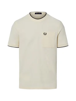 Fred Perry Herren T-Shirt in sand - Ausschnitt: Rundhals