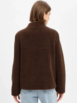 Fuchs Schmitt Damen Teddyfell-Jacke in schoko