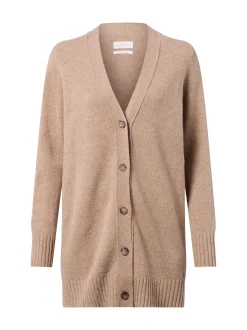 Fynch-Hatton Damen Strickjacke aus Merinowolle in beige