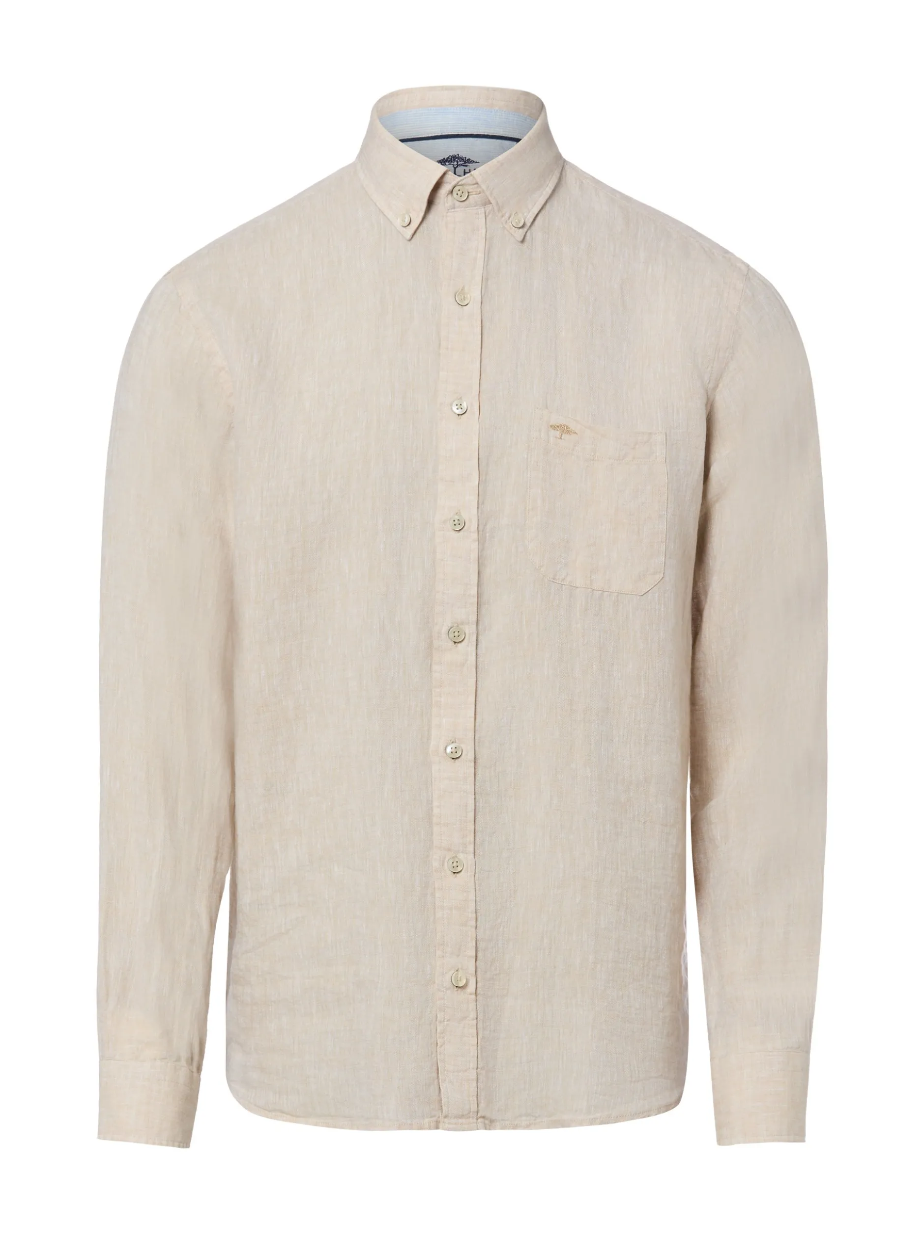 Fynch-Hatton Herren Leinenhemd in beige - Ärmel: langarm