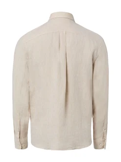 Fynch-Hatton Herren Leinenhemd in beige - Ärmel: langarm