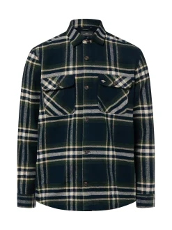 Fynch-Hatton Herren Overshirt in marine oliv