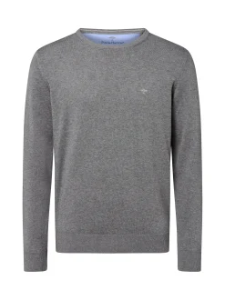 Fynch-Hatton Herren Strickpullover in grau