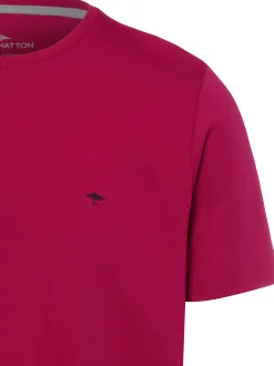 Fynch-Hatton Herren T-Shirt in fuchsia - Ärmel: kurzarm