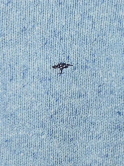 Fynch-Hatton Herren Wollpullover mit Alpaka-Anteil in hellblau