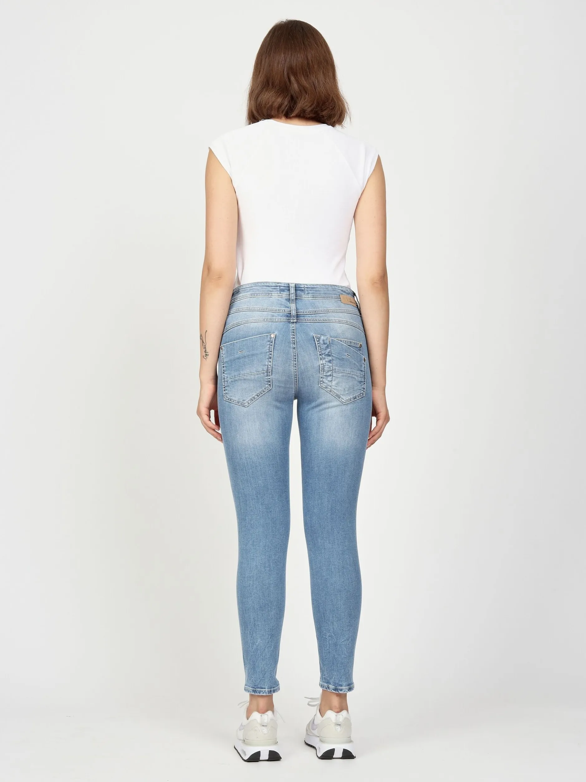GANG Damen Jeans - 94AMELIE CROPPED in hellblau