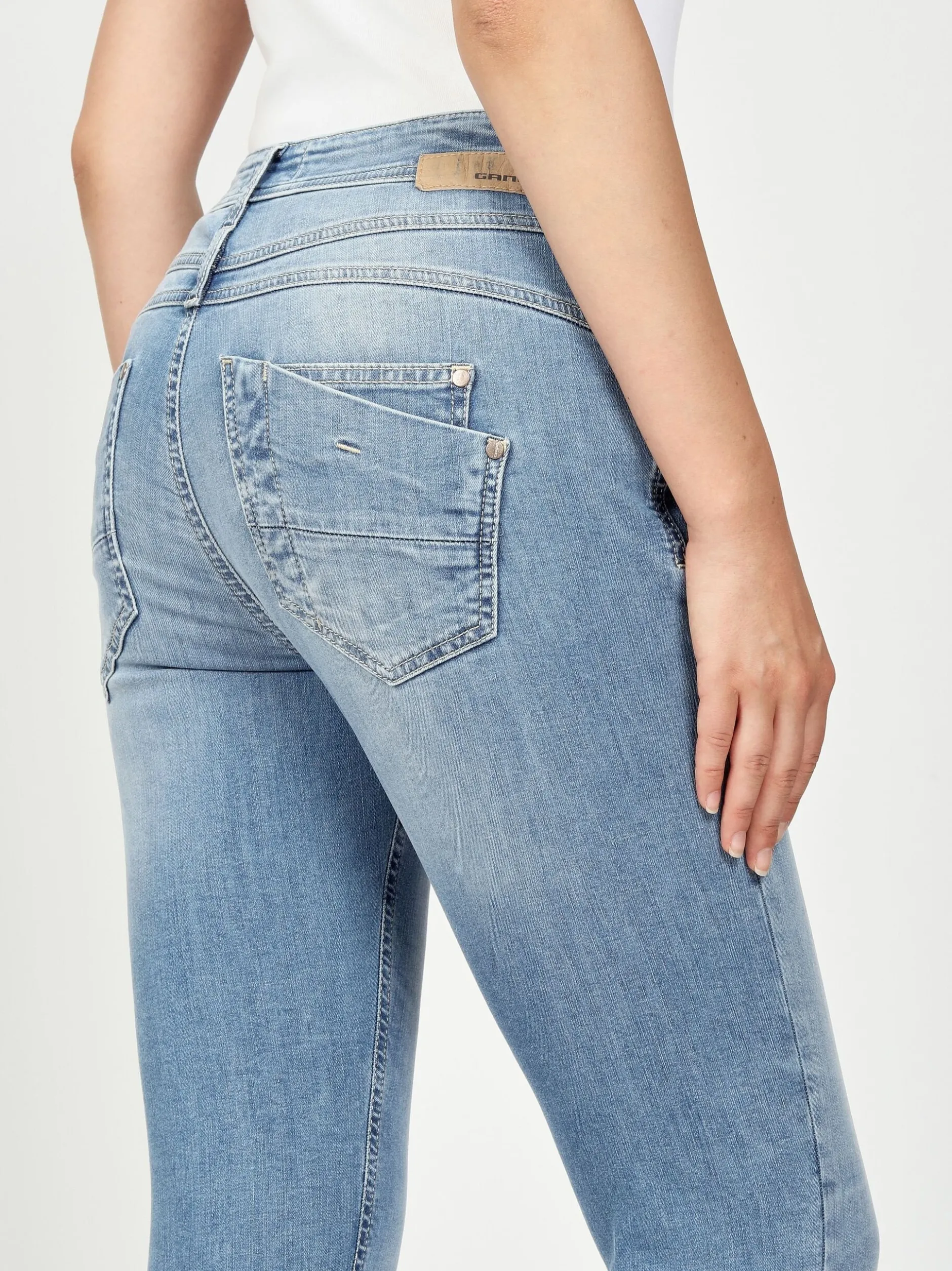 GANG Damen Jeans - 94AMELIE CROPPED in hellblau
