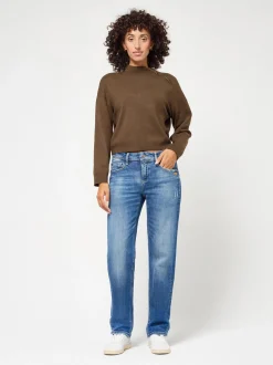 GANG Damen Jeans - 94AMELIE STRAIGHT in blau