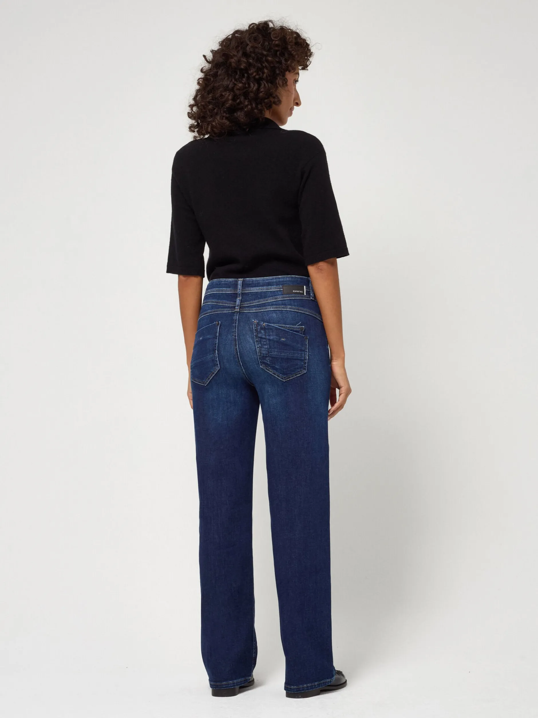 GANG Damen Jeans - 94AMELIE WIDE in blau - Länge: lang
