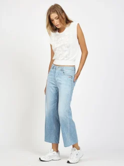 GANG Damen Jeans - 4JUL CROPPED in hellblau
