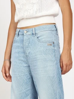 GANG Damen Jeans - 4JUL CROPPED in hellblau