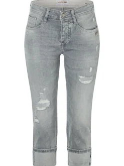 GANG Damen Jeans - 94NICA CROPPED in grau