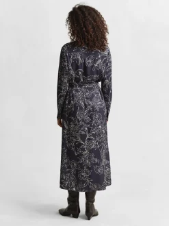 Gant Damen Blusenkleid in marine ecru - Ärmel: langarm