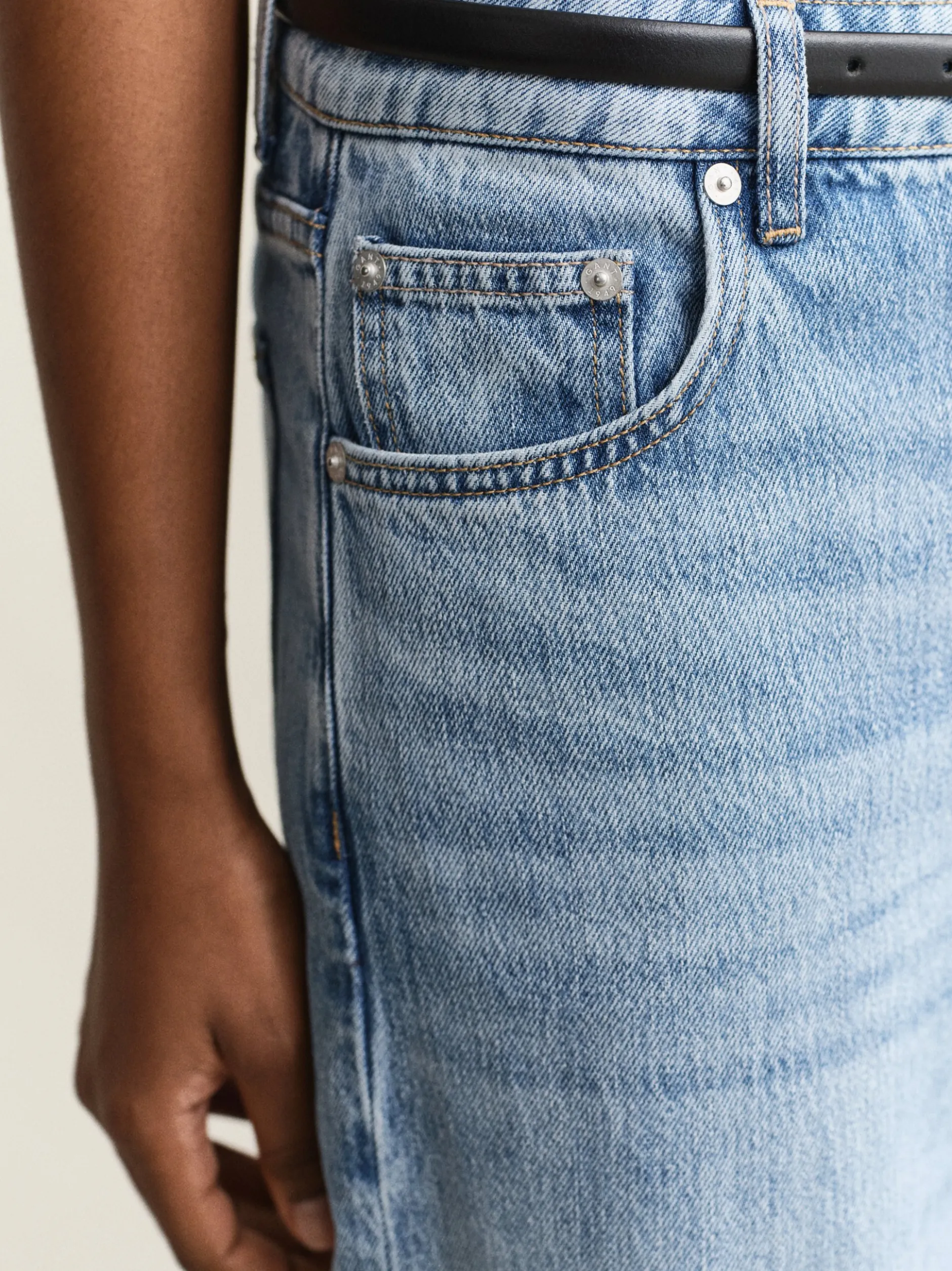 Gant Damen Jeans in light stone - Länge: lang